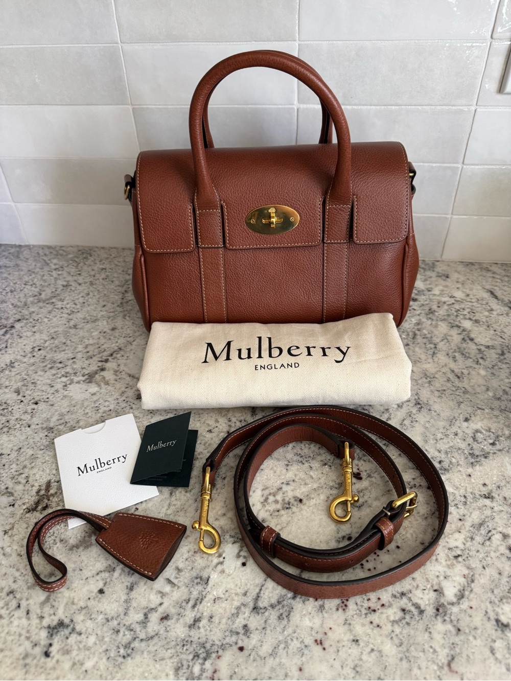 Mulberry Small Bayswater Satchel Bag NVT Oak